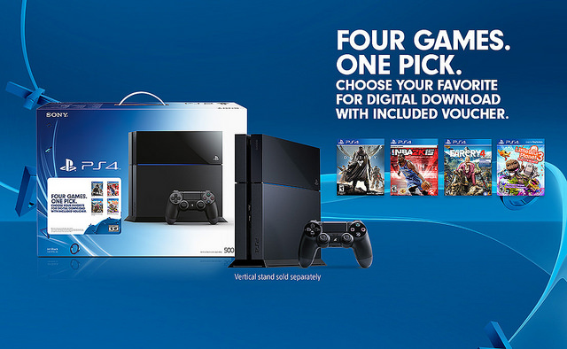 four ps4s