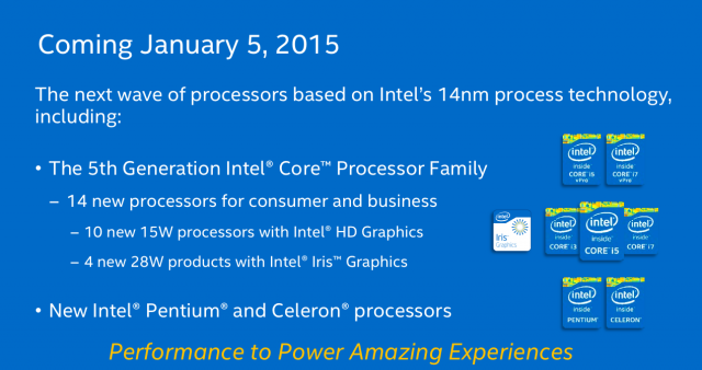 Intel has a whole mess of Broadwell laptop CPUs coming.