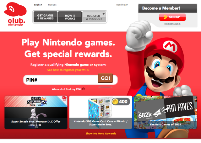 club nintendo codes