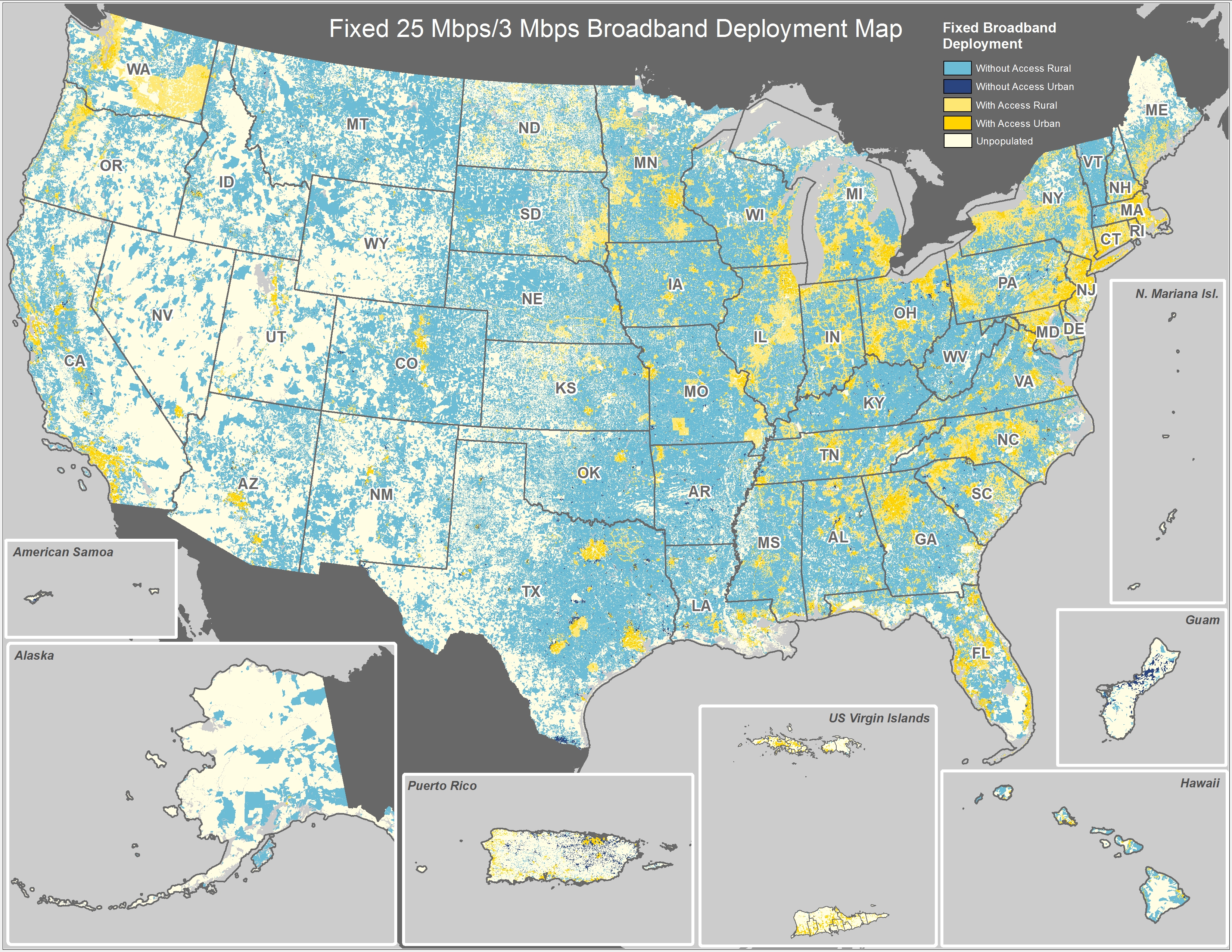 Fcc Rural Broadband Map Only 25Mbps And Up Will Qualify As Broadband Under New Fcc Definition | Ars  Technica