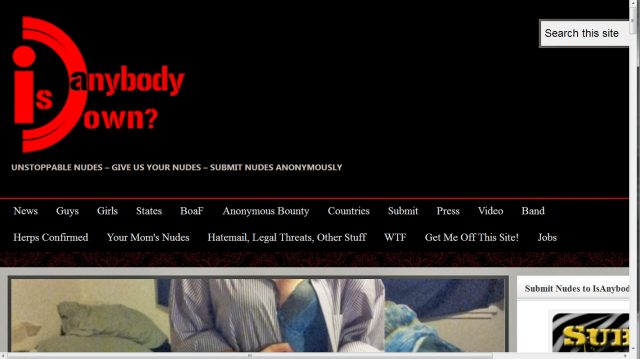 The front page of IsAnybodyDown from 2012.