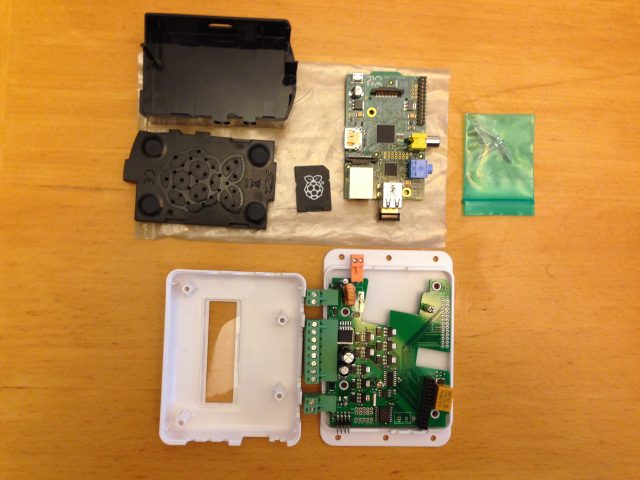 The Raspberry Pi (above) as compared to the OpenSprinkler board.