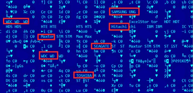 Forensics software displays some of the hard drives Equation Group was able to commandeer using malicious firmware.