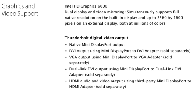 Apple's support page the new MacBook Air doesn't support 4K, but rest assured: it does.