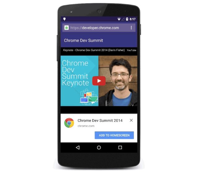 Chrome for Android to push Web app adoption with “Add to home screen