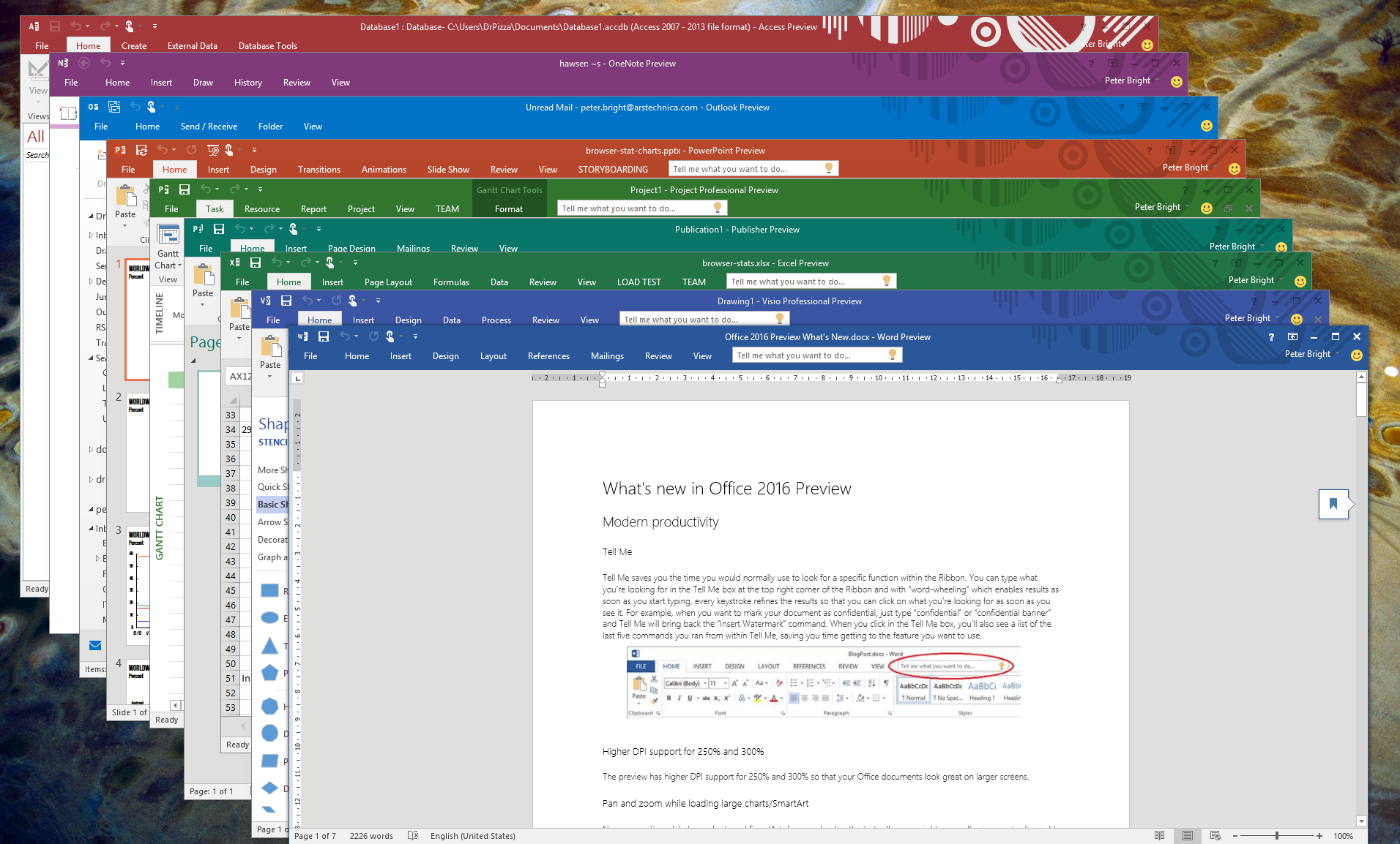 First Look At The Office 16 Preview For Windows Ars Technica