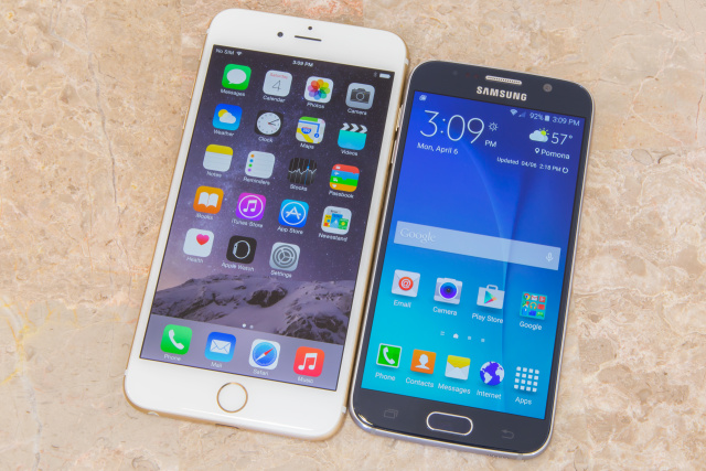 Now for some real fun, the S6 versus the iPhone 6 Plus!