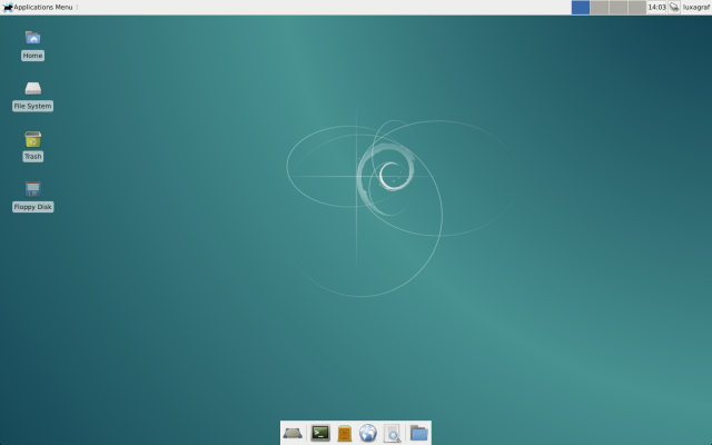 Debian with a barebone install of Xfce.