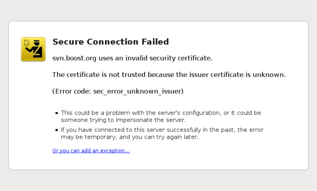 firefox connection is not secure bypass