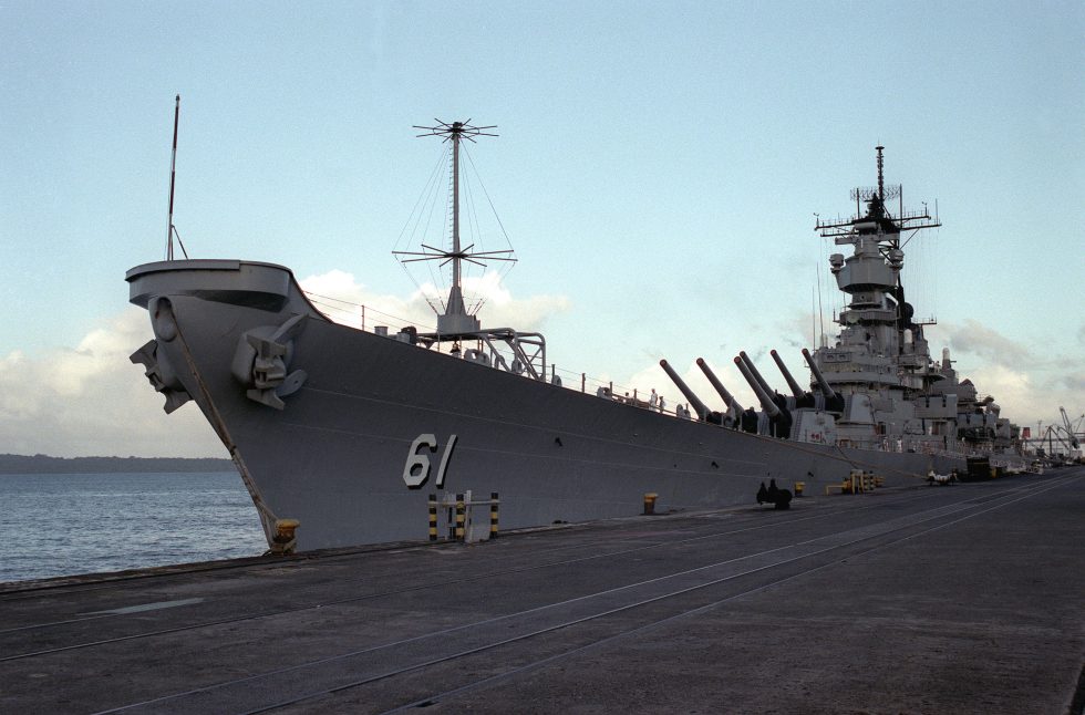 The way <em>Iowa</em> looked when I reported aboard in January, 1987.