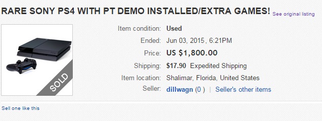 frimærke Katastrofe ugunstige Discontinued PS4 horror demo P.T. worth hundreds on eBay | Ars Technica