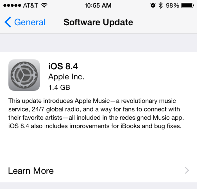 Apple releases iOS 8.4 with new Music app, fix for crashing bug