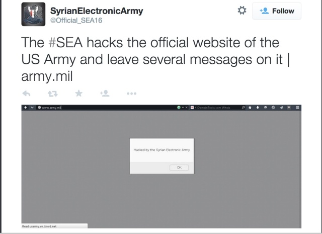 US Army website defaced by Syrian Electronic Army [Updated]