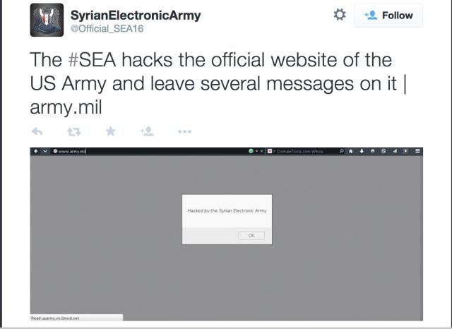 5 Biggest Hosting Companies hacked by Syrian Electronic Army