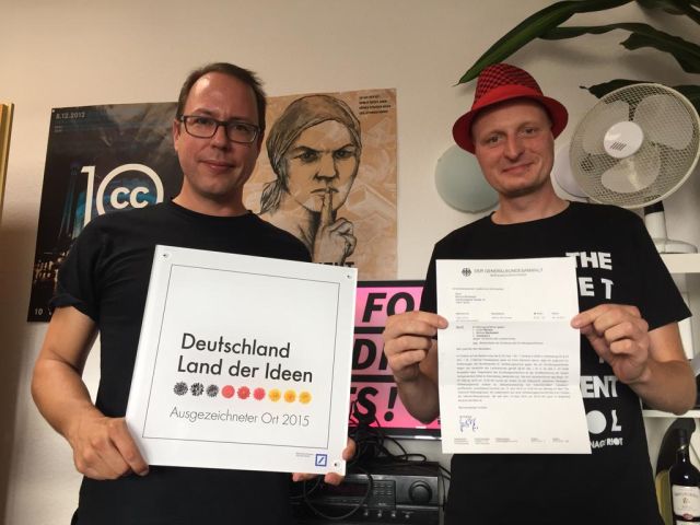 Markus Beckedahl (left) is the editor-in-chief of Netzpolitik.org. Andre Meister (right) is an editor at the same site. Both men are specifically named as being under investigation for possible treason in Germany.