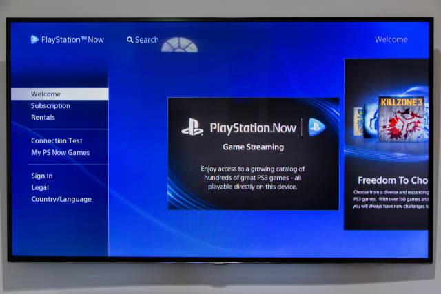 How to access the PlayStation Now service on the TV
