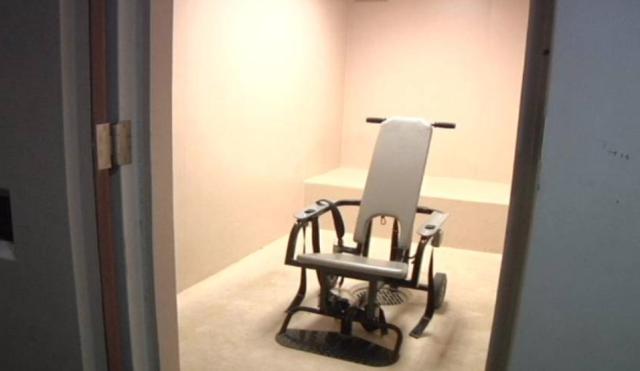 Force-feeding chair at Guantanamo Bay prison.