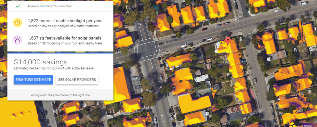 “Here there be photons”: Google’s Project Sunroof maps solar panel savings