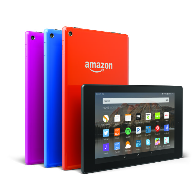 Fire HD8 comes in a variety of colors.