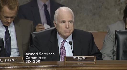 John McCain is not pleased.