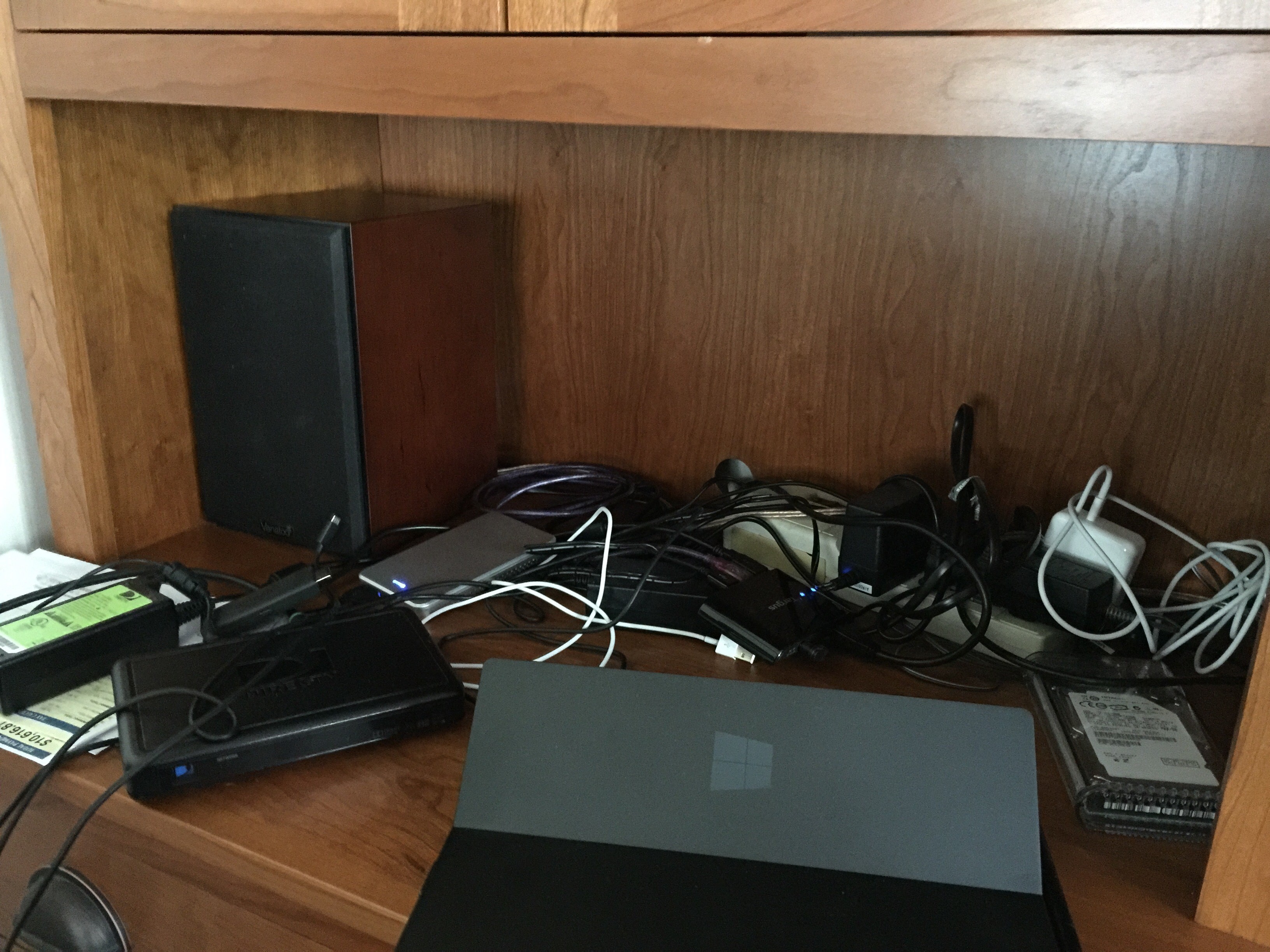 Any suggestions on hiding/managing these cables under my desk? : r