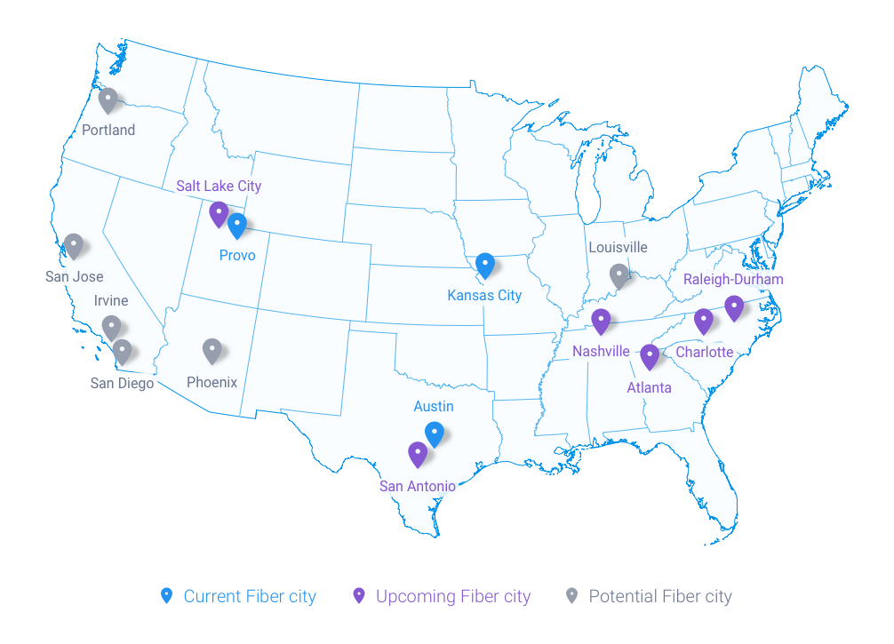 Google Fiber wants to offer gigabit - Google Fiber Map 
