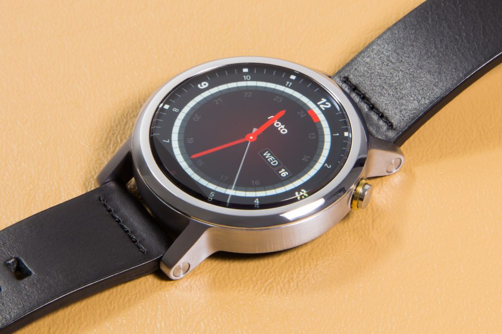 Moto 360 best sale black leather