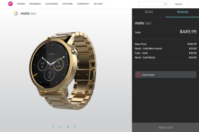 Moto maker moto 360 top