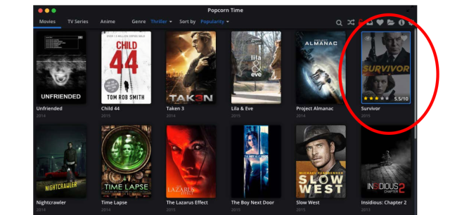 popcorn time app spooked netflix down