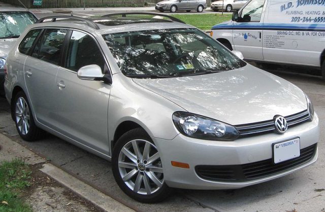 2010 Volkswagen Jetta TDI Sportwagen photographed in Washington, DC, USA.