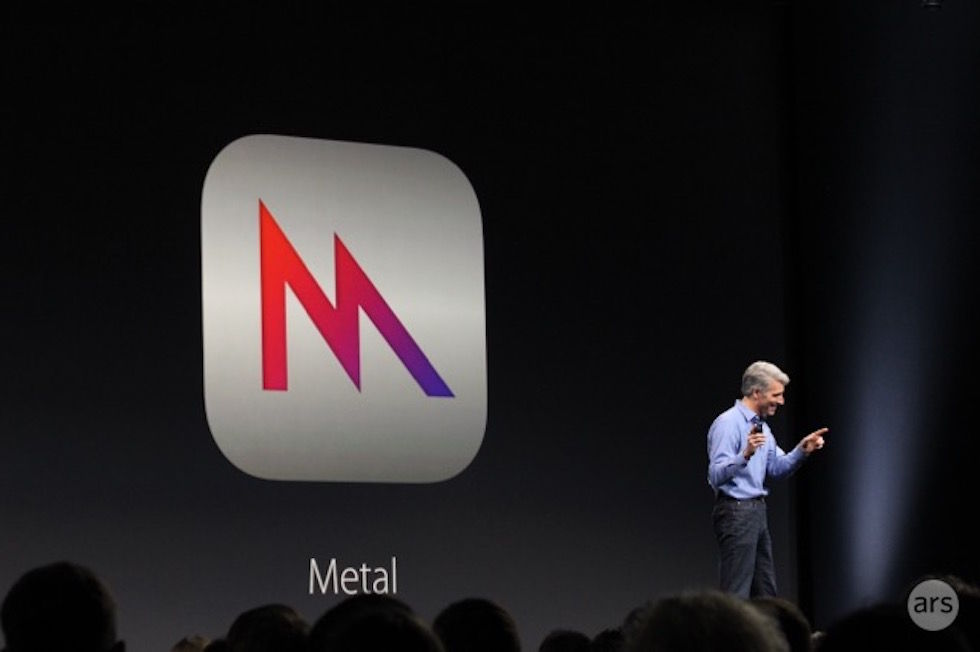 Craig Federighi announces Metal for Mac at WWDC.