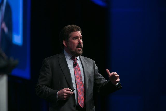 Pegasystems founder Alan Trefler, speaking at PegaWORLD conference earlier this year.