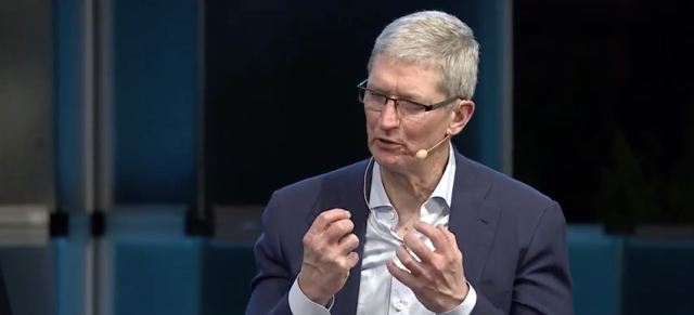 Apple's Tim Cook rails against encryption backdoors in 2015.