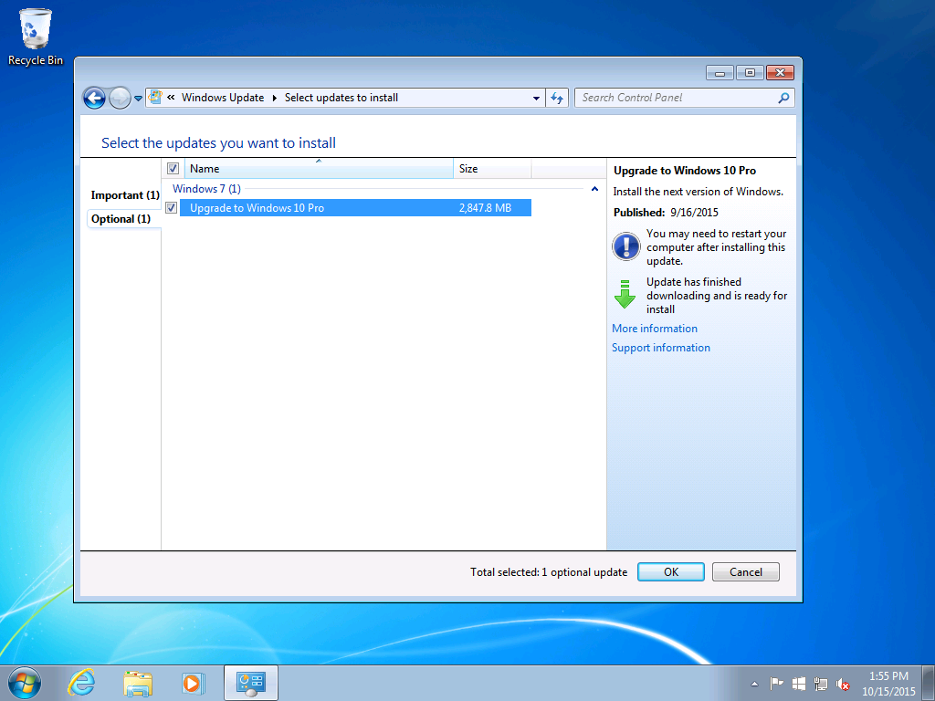 search for windows 7 updates