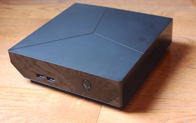 The top of the Alienware Steam Machine is a bit reminiscent of an armored turtle.