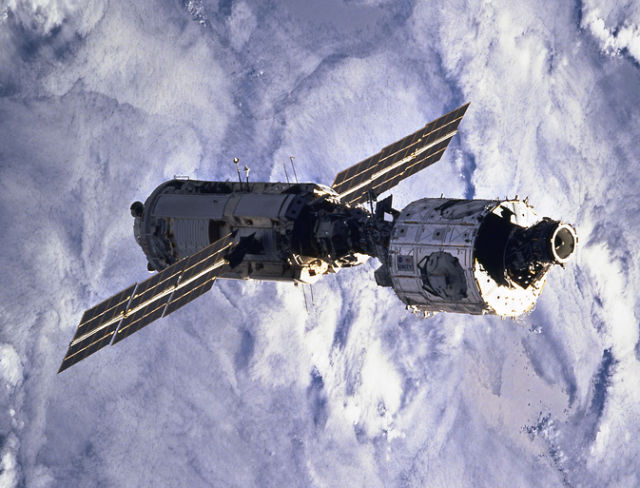 Launched in 2000, the Zvezda Service Module provides living quarters and performs some life-support system functions.