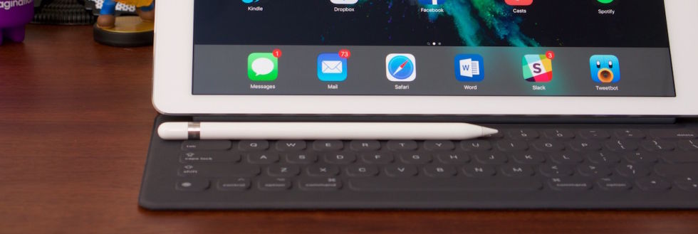 The iPad Pro, Smart Keyboard, and Apple Pencil.