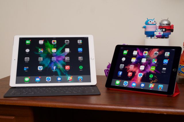 The iPad Pro's display (left) is one of the best you can get in a tablet.