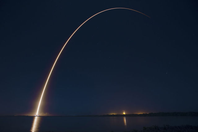 A Falcon 9 launch in March, 2015.
