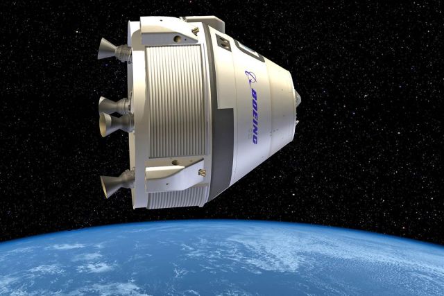 An artist's concept of Boeing's Starliner spacecraft.