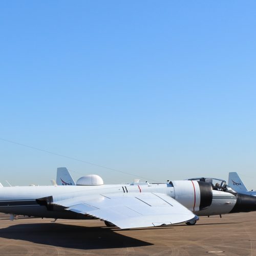 A WB-57 pilot just made a heroic landing in Houston after its landing gear failed