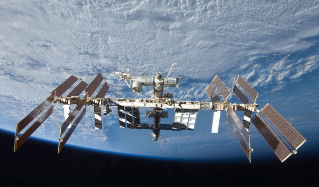 The space station is being threatened by an unexpected cloud of debris.