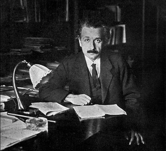 Albert Einstein in 1919, after the eclipse voyages that verified general relativity.