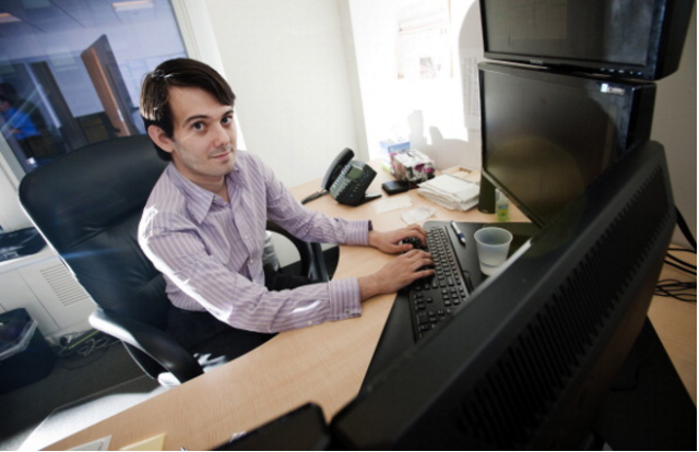 Martin Shkreli being photographed for his role as CIO of MSMB Capital Management.