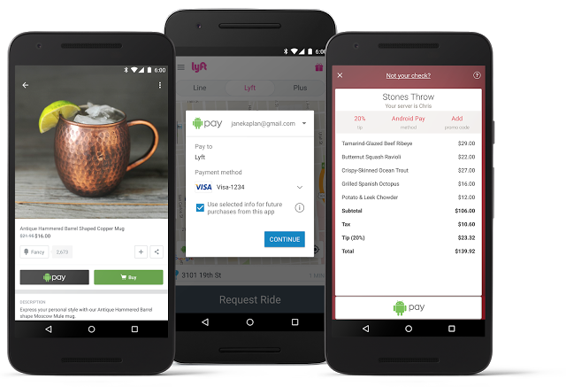 Android Pay adds in-app purchasing feature, catches up to Apple Pay
