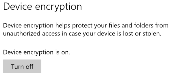 If you see this in Settings-System-About then your system supports device encryption.