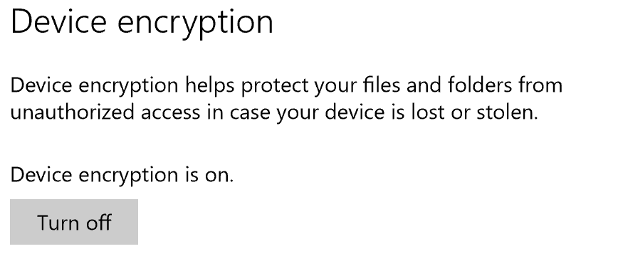 How to enable device encryption on Windows 10 Home