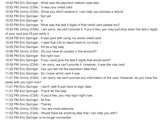 Amazon customer service chat