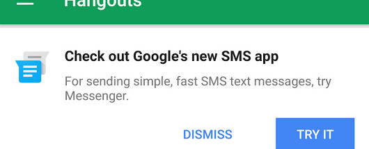 google hangouts archive sms