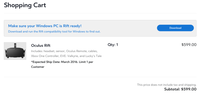 Virtually a reality Oculus Rift goes on sale for 599 Updated